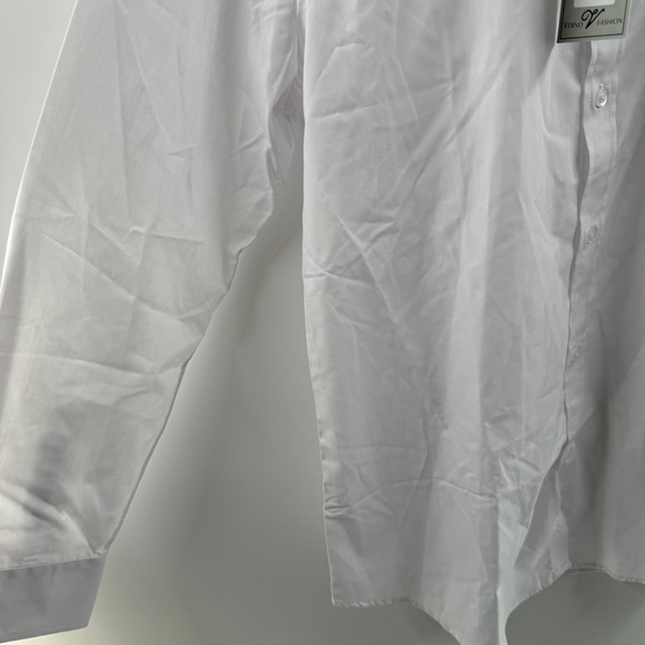 Verno Fashion Men’s White Button Down Shirt Size 15 1/2 NWT - Picture 4 of 5